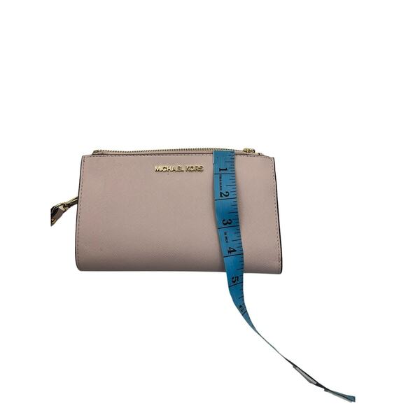 Michael Kors Jet Set Travel Large DoubleZip Wristlet Light Pink - Picture 9 of 10